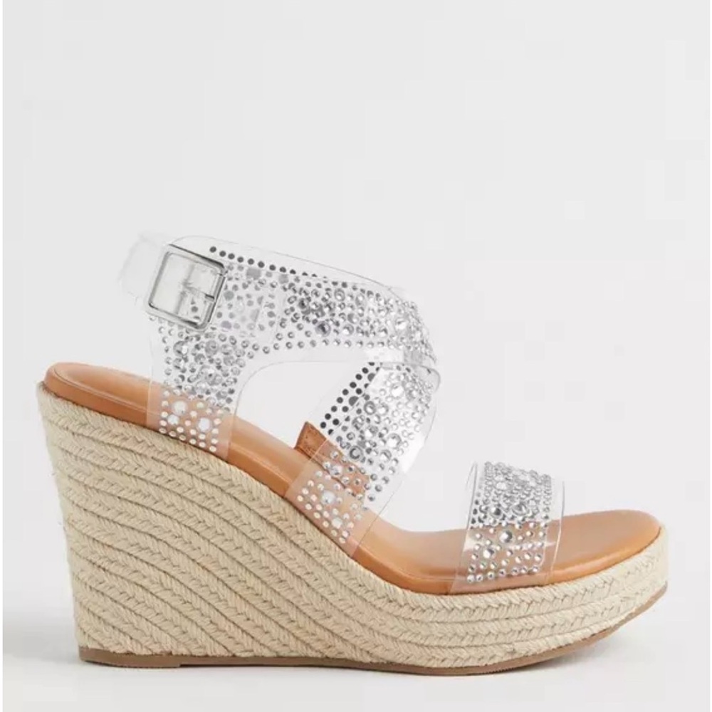 Torrid Embellished Espadrille Wedge (WW), Size 7.5. NWT